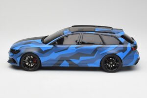Audi RS6 C7 Avant GMK Blauw & Zwart GT Spirit 1:18 GT799 Hars — afbeelding 3 van 6