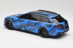 Audi RS6 C7 Avant GMK Blauw & Zwart GT Spirit 1:18 GT799 Hars — afbeelding 5 van 6