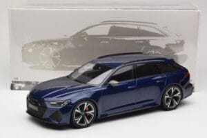 Audi RS6 C8 Avant Blue Metallic Minichamps 1:18 155018011 Metaal — afbeelding 6 van 6