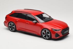 Audi RS6 C8 Avant Red Metallic Minichamps 1:18 155018010 Metaal — afbeelding 4 van 6