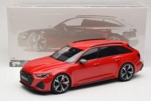 Audi RS6 C8 Avant Red Metallic Minichamps 1:18 155018010 Metaal — afbeelding 6 van 6