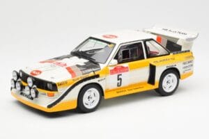 Audi Sport Quattro S1 #5 W. Rohrl / C. Geistdorfer Rally Sanremo Winner 1985 AUTOart 1:18 88503 Composiet