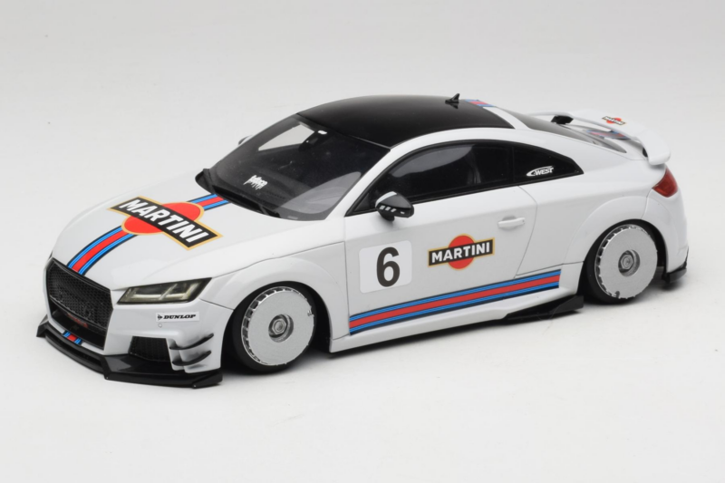 Audi TT ABT RS 8S Martini Grijs GT Spirit 1:18 GT152-C1 Hars