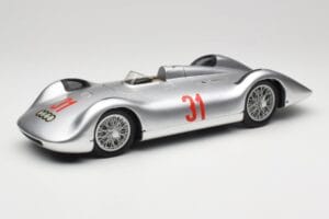 Auto Union Typ C Stromlinie #31 B. Rosemeyer 1937 Zilver Revell 1:18 08436 Metaal