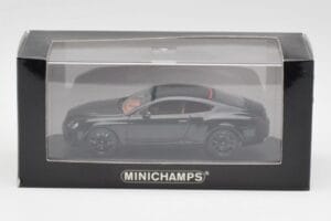 Bentley Continental GT Zwart Met Zwarte Velgen Minichamps 1:43 BENTLEY002 Metaal — afbeelding 4 van 4