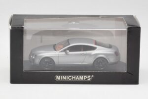 Bentley Continental GT Grijs Met Zwarte Velgen Minichamps 1:43 BENTLEY001 Metaal — afbeelding 4 van 4