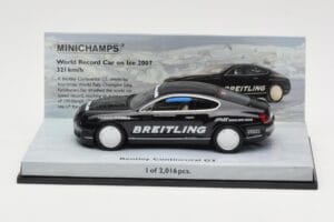 Bentley Continental GT World Record Car on Ice Zwart Minichamps 1:43 436139026-O Metaal