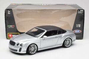 Bentley Continental Supersports Cabriolet 1e Generatie Zilver Bburago 1:18 18-11037S Metaal — afbeelding 8 van 8