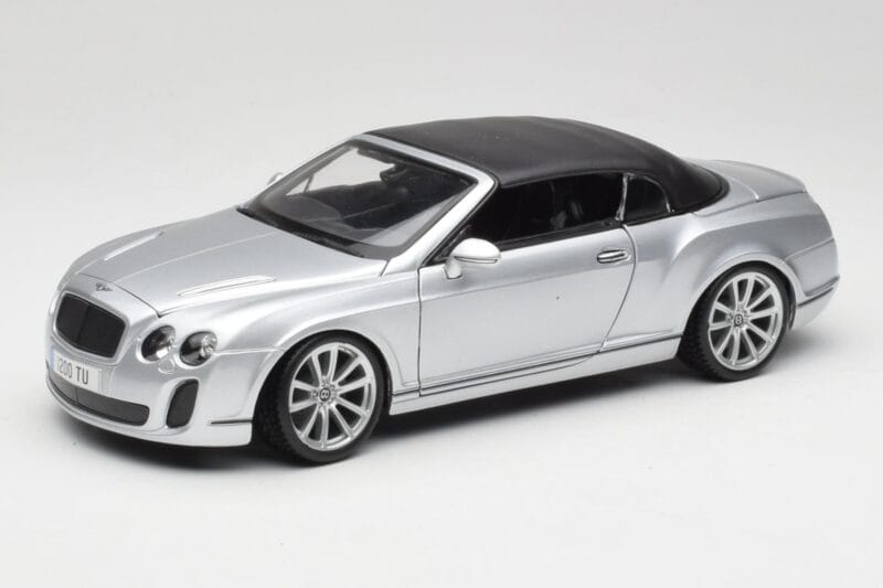 Bentley Continental Supersports Cabriolet 1e Generatie Zilver Bburago 1:18 18-11037S Metaal