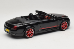 Bentley Continental Supersports ISR Cabriolet Zwart Met Rode Velgen Bburago 1:18 18-11035 Metaal — afbeelding 3 van 8