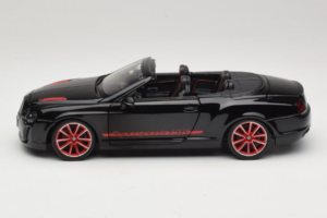 Bentley Continental Supersports ISR Cabriolet Zwart Met Rode Velgen Bburago 1:18 18-11035 Metaal — afbeelding 4 van 8
