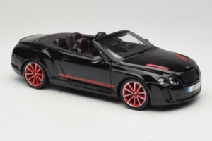 Bentley Continental Supersports ISR Cabriolet Zwart Met Rode Velgen Bburago 1:18 18-11035 Metaal — afbeelding 6 van 8