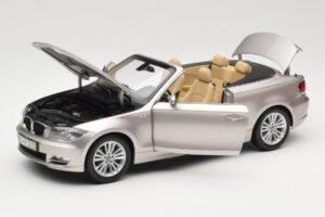 BMW 1 Series E88 Cabriolet Mineral Silver Metallic Kyosho 1:18 80430427020 Metaal — afbeelding 2 van 8