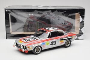 BMW 2800 CS E9 #49 Team Schnitzer G. Herzog / H. Heyer 24 Hours of Spa 1972 Minichamps 1:18 155722749 Metaal — afbeelding 6 van 6