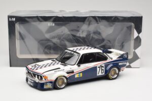 BMW 3.0 CSL E9 Garage Du Bac #76 P. Depnic / H. Coulon 24 Hours of Le Mans 1977 Minichamps 1:18 155772576 Metaal — afbeelding 6 van 6