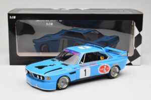 BMW 3.0 CSL E9 #1 Precision Liegeoise J. Peltier / C. Lafosse Winners 4 Hours Monza 1974 Minichamps 1:18 155742681 Metaal — afbeelding 6 van 6