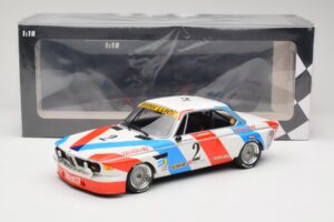 BMW 3.0 CSL E9 #2 Luigi Racing A. de Fierlant / P. Xhenceval Winners 24 Hours of Spa 1975 Minichamps 1:18 155752602 Metaal — afbeelding 6 van 6