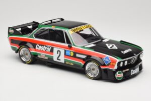 BMW 3.0 CSL E9 #2 Luigi Racing J-M. de Wael / A. de Fierlant Winners GP Nurburgring 1976 Minichamps 1:18 155762502 Metaal — afbeelding 4 van 6