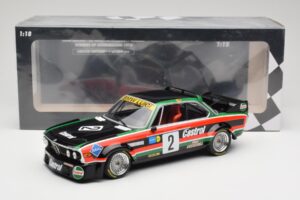 BMW 3.0 CSL E9 #2 Luigi Racing J-M. de Wael / A. de Fierlant Winners GP Nurburgring 1976 Minichamps 1:18 155762502 Metaal — afbeelding 6 van 6