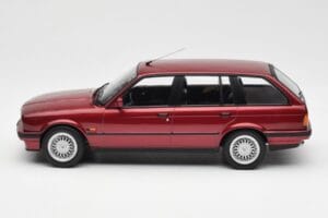 BMW 325i E30 Touring Rood Metallic Norev 1:18 183218 Metaal — afbeelding 3 van 6