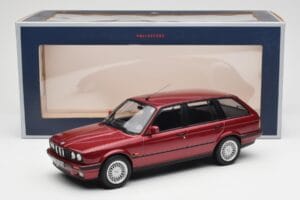 BMW 325i E30 Touring Rood Metallic Norev 1:18 183218 Metaal — afbeelding 6 van 6