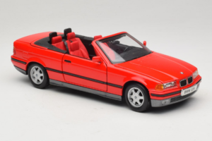 BMW 325i E36 Cabriolet Rood Maisto 1:18 50229 Metaal — afbeelding 6 van 8