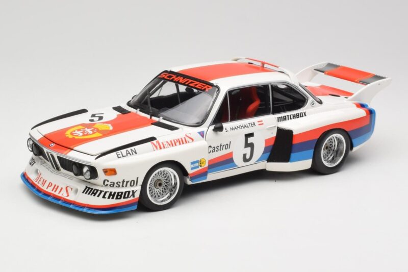 BMW 3.5 CSL E9 Gr.5 #5 S. Manhalter Winner Havirov Interseries 1977 Minichamps 1:18 180772005 Metaal