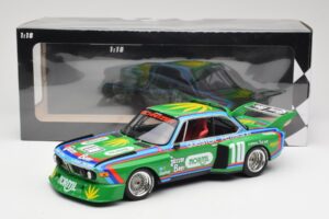 BMW 3.5 CSL E9 Schnitzer #10 D. Quester / R. Peterson 6 Hours Watkins Glen 1976 Minichamps 1:18 155762610 Metaal — afbeelding 6 van 6