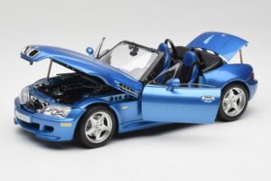BMW Z3 E36 M Roadster Estoril Blue Bburago 1:18 3349-M1 Metaal — afbeelding 2 van 8