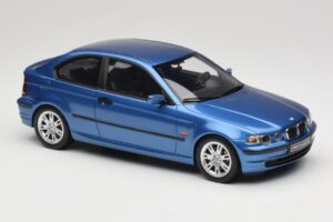 BMW 318ti E46 Compact Estoril Blue Otto 1:18 OT462 Hars — afbeelding 4 van 6