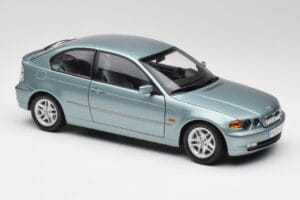 BMW 325Ti E46 Compact Lichtblauw Metallic Kyosho 1:18 80430024439 Metaal — afbeelding 6 van 8