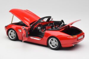 BMW Z8 E52 Roadster Felrood Bburago 1:18 12032 Metaal — afbeelding 5 van 8