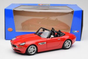 BMW Z8 E52 Roadster Felrood Bburago 1:18 12032 Metaal — afbeelding 8 van 8
