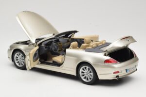 BMW 6 Series E64 Cabriolet Mineral Silver Metallic Kyosho 1:18 80430153437 Metaal — afbeelding 6 van 9