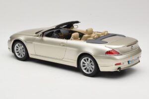 BMW 6 Series E64 Cabriolet Mineral Silver Metallic Kyosho 1:18 80430153437 Metaal — afbeelding 8 van 9
