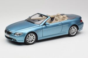 BMW 6 E64 Cabriolet Lichtblauw Kyosho 1:18 80430153440 Metaal