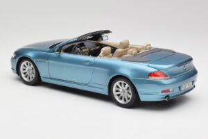 BMW 6 E64 Cabriolet Lichtblauw Kyosho 1:18 80430153440 Metaal — afbeelding 7 van 8