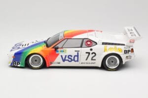 BMW M1 #72 BMW France Zol Auto B. Rousselot / J. Servanin 24 Hours of Le Mans 1981 Minichamps 1:18 180812972 Metaal — afbeelding 4 van 8