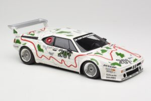 BMW M1 Procar #201 BMW Motorsport H. Stuck / N. Piquet 1000km Nürburgring 1980 Minichamps 1:18 180802901 Metaal — afbeelding 6 van 8