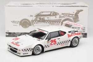 BMW M1 #25 Red Lobster D. Cowart / K. Miller LA Times GP Riverside 1981 Minichamps 1:18 180812925 Metaal — afbeelding 8 van 8