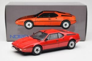 BMW M1 Rood Norev 1:18 183220 Metaal — afbeelding 8 van 8