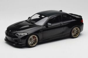 BMW M2 CS F87 Zwart Metallic Met Gouden Velgen Minichamps 1:18 155021021 Metaal