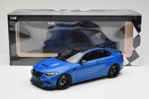 BMW M2 CS F87 Blauw Metallic Met Zwarte Velgen Minichamps 1:18 155021022 Metaal — afbeelding 6 van 6