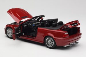 BMW M3 E46 Cabriolet Rood Kyosho 1:18 08505R Metaal — afbeelding 5 van 8