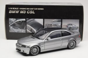 BMW M3 E46 CSL Zilver Kyosho 1:18 08506S Metaal — afbeelding 8 van 8