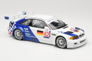 BMW M3 E46 GTR #42 J. Lehto / J. Muller ELMS 2001 Minichamps 1:18 100012192 Metaal — afbeelding 6 van 8