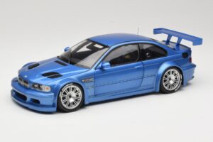 BMW M3 E46 GTR Street Blauw Minichamps 1:18 80430302540 Metaal