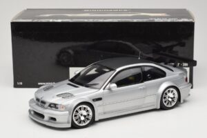 BMW M3 E46 GTR Street Zilver With Carbon Roof Minichamps 1:18 100012102 Metaal — afbeelding 8 van 8