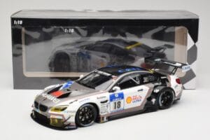 BMW M6 GT3 F13 #18 Schubert Motorsport A. Farfus / J. Krohn 24h Nurburgring 2016 Minichamps 1:18 155162618 Metaal — afbeelding 6 van 6