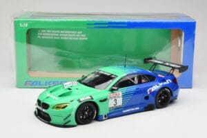 BMW M6 GT3 F13 #3 Falken Motorsports P. Düsseldorf / J. Müller VLN Winner Heat 4 2017 Minichamps 1:18 153172693 Metaal — afbeelding 6 van 6